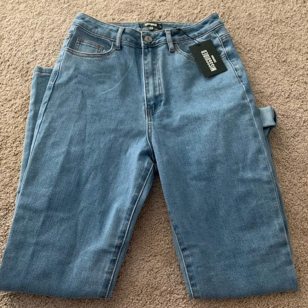 Misguided high waisted denim jeans